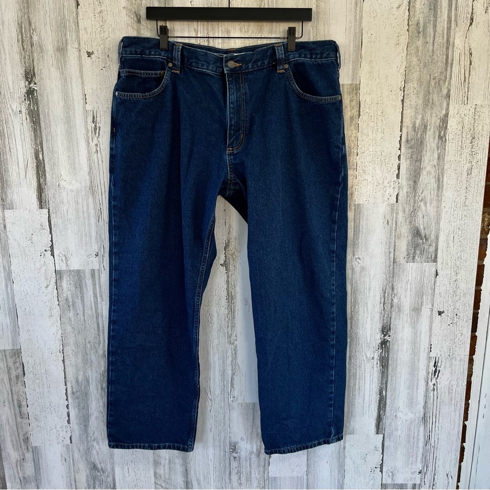 Carhartt Men’s Relaxed Fit Straight Leg Blue Denim Jeans Size 40X30 100% Cotton